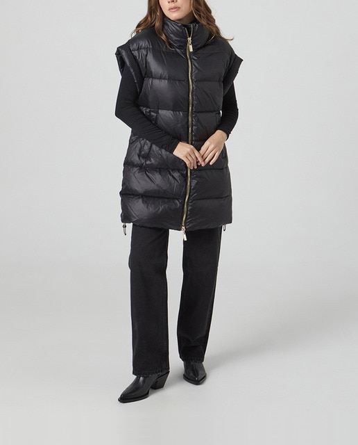 Imagen 0 de chaleco plumifero manga caida nailon de mujer