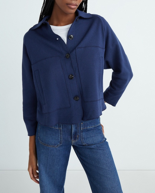 Imagen 0 de Cazadora de manga larga,cuello y bolsillos de mujer