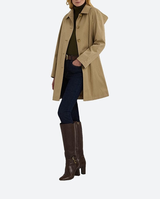Imagen 0 de Gabardina de mujer impermeable con capucha desmontable