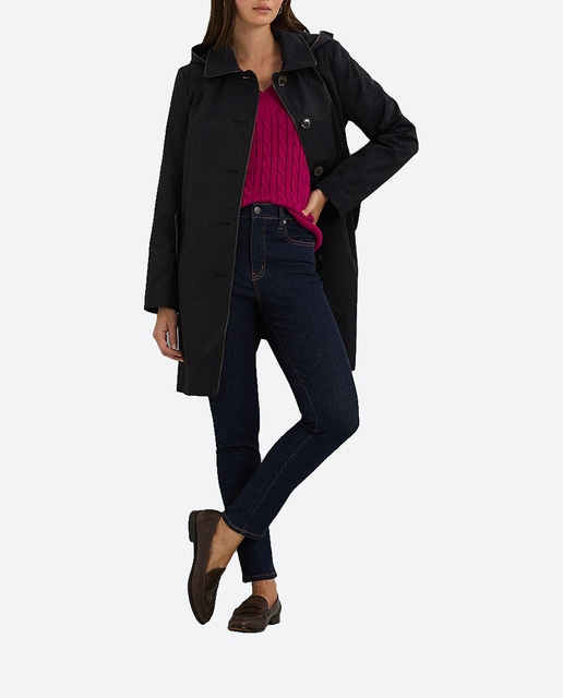 Imagen 0 de Gabardina de mujer impermeable con capucha desmontable