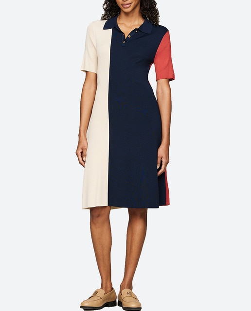 Imagen 0 de Vestido tipo polo de rib