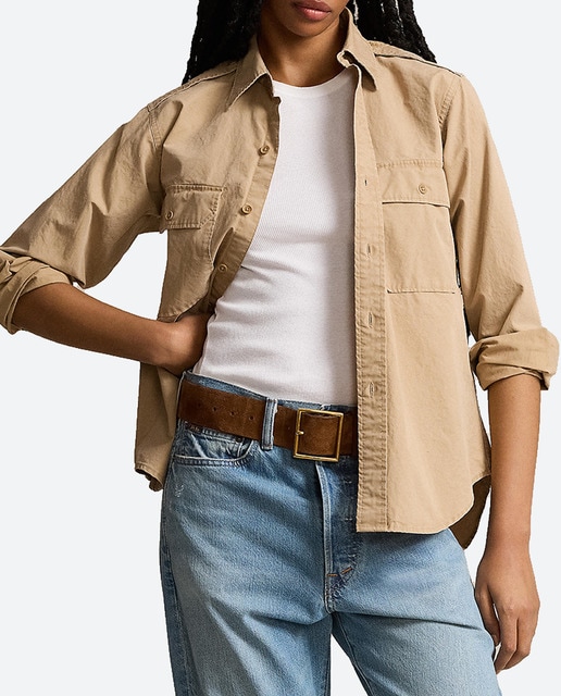 Imagen 0 de Camisa de mujer de algodón de manga larga