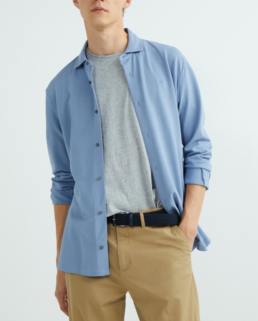 Imagen 0 de Polo de hombre estilo camisero slim fit