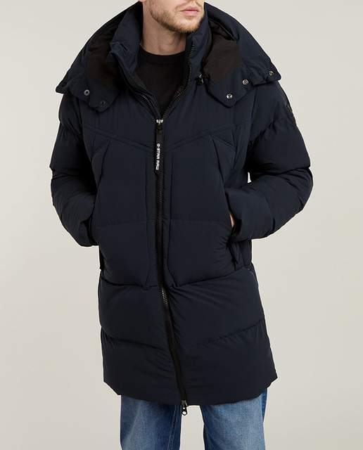 Imagen 0 de Chaquetón de hombre azul con cuello alto