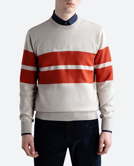 Imagen 0 de Jersey de hombre rayas pecho y mangas