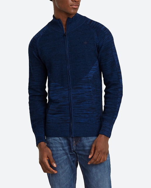 Imagen 0 de Cardigan 3D Biker cuello alzado de hombre