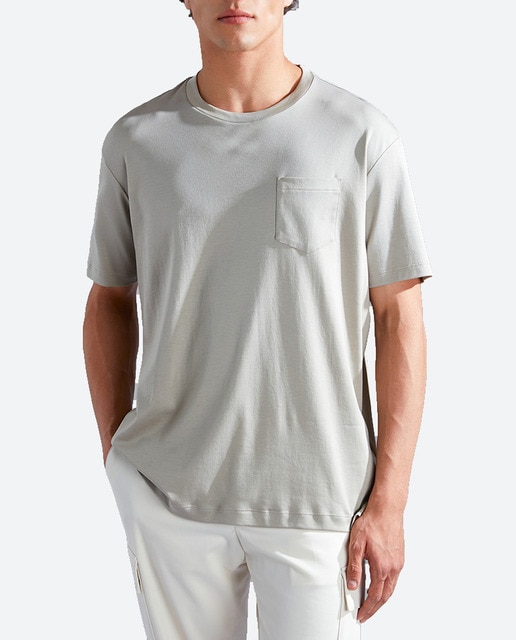 Imagen 0 de Camiseta de hombre lisa manga corta bolsillo pecho