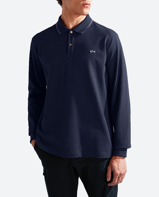 Imagen 0 de Polo de hombre manga corta ribetes en cuello contraste