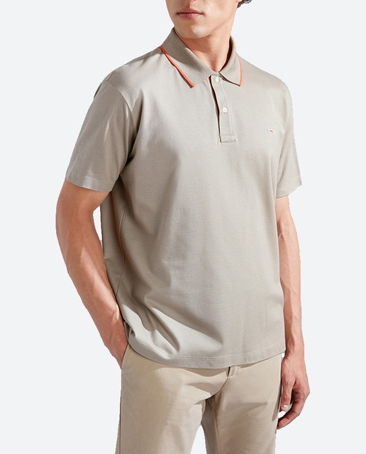 Imagen 0 de Polo de hombre manga corta ribete cuello contraste