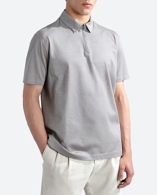 Imagen 0 de Polo de hombre tallas grandes manga corta, media cremallera riviera