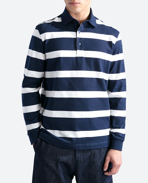 Imagen 0 de Polo de hombre manga larga rayas marinero
