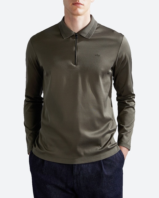 Imagen 0 de Polo de hombre manga larga cuello cremallera