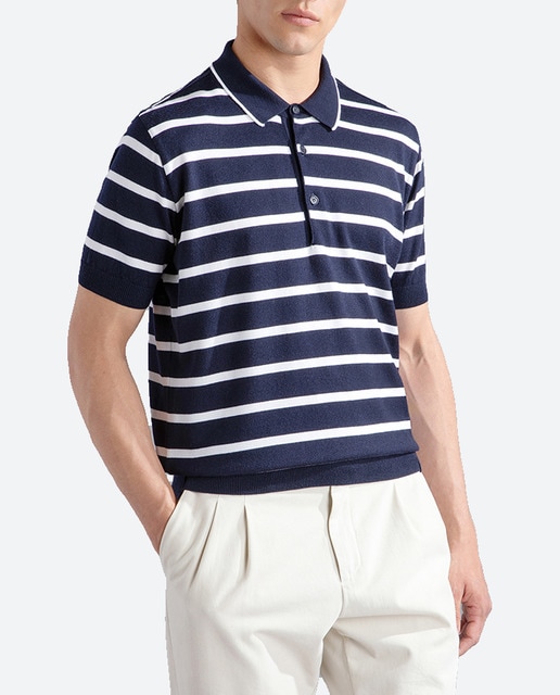 Imagen 0 de Polo de hombre manga corta rayas marinero