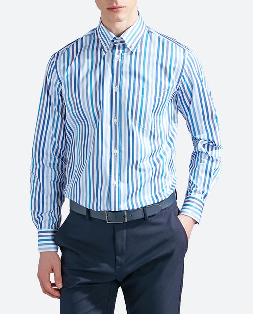 Imagen 0 de Camisa de hombre rayas multicolor