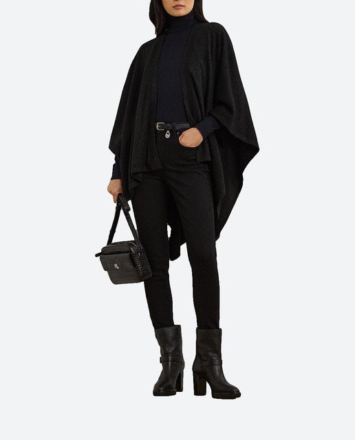 Imagen 0 de Poncho de mujer abierto con brillos