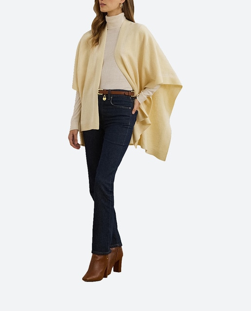 Imagen 0 de Poncho de mujer abierto con estampado de logos