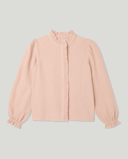 Imagen 0 de Blusa niña gasa volante medio