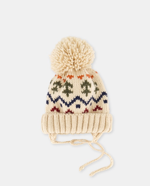 Imagem 0 de Gorro de Bebé com Jacquard de Losango Grande