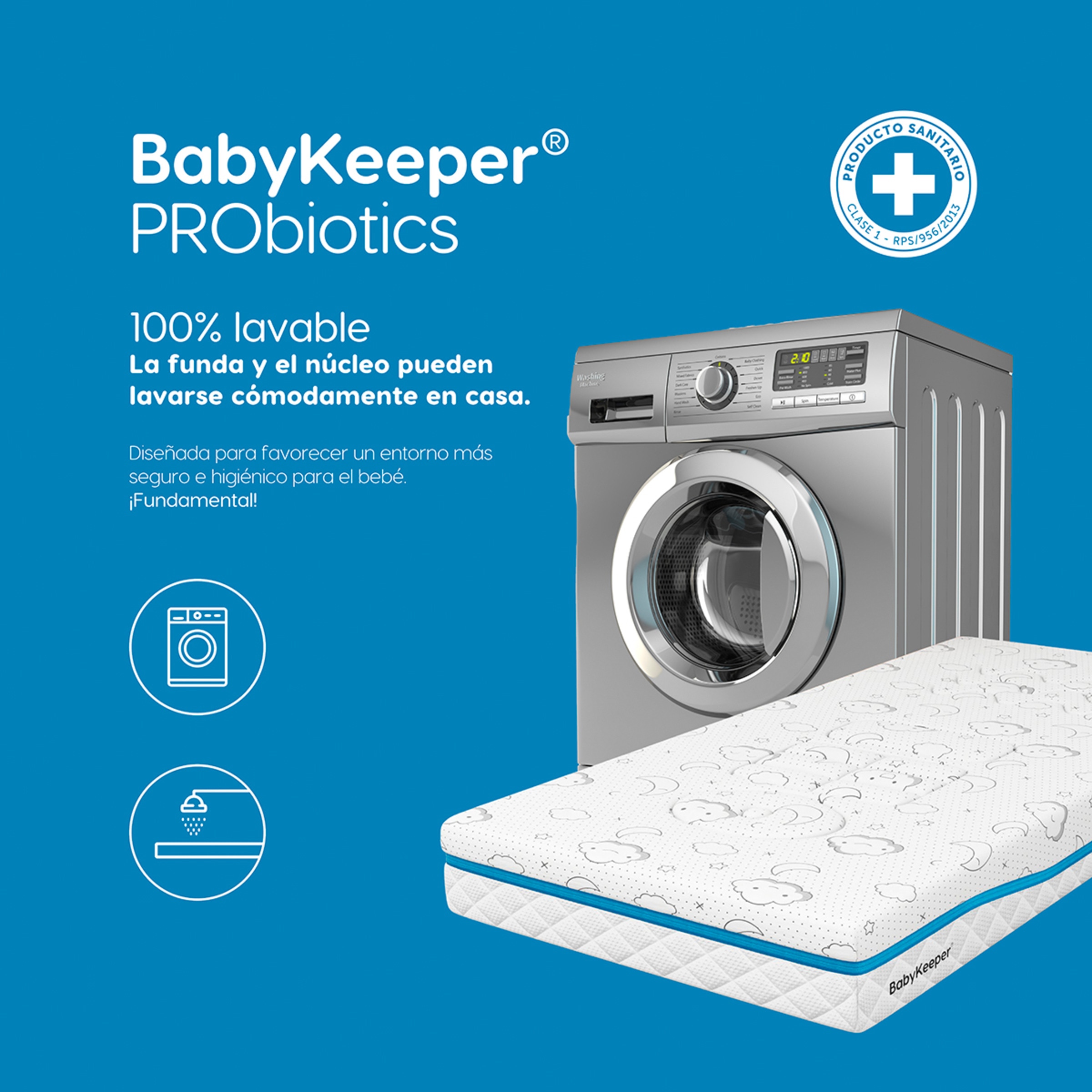 Colchão de Miniberço Probiotics Branco-8