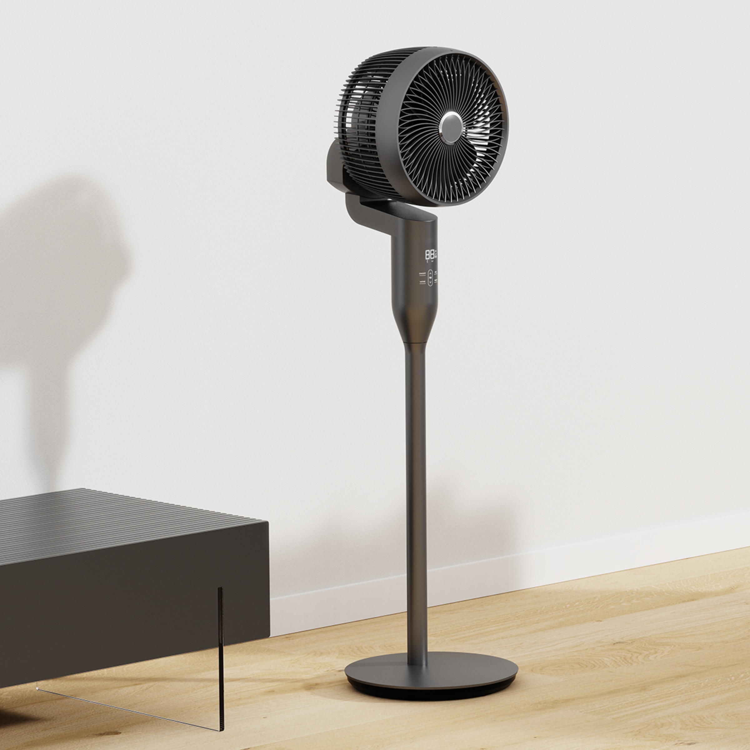 Ventoinha El Corte Inglés FSH-A com 4 Velocidades - Branco Preto-5