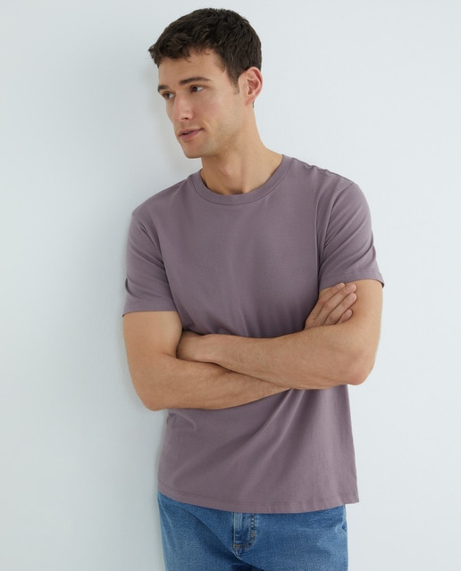 Imagen 0 de Camiseta de hombre manga corta cuello caja lisa