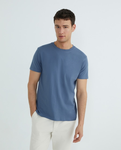 Imagen 0 de Camiseta de hombre manga corta cuello caja lisa