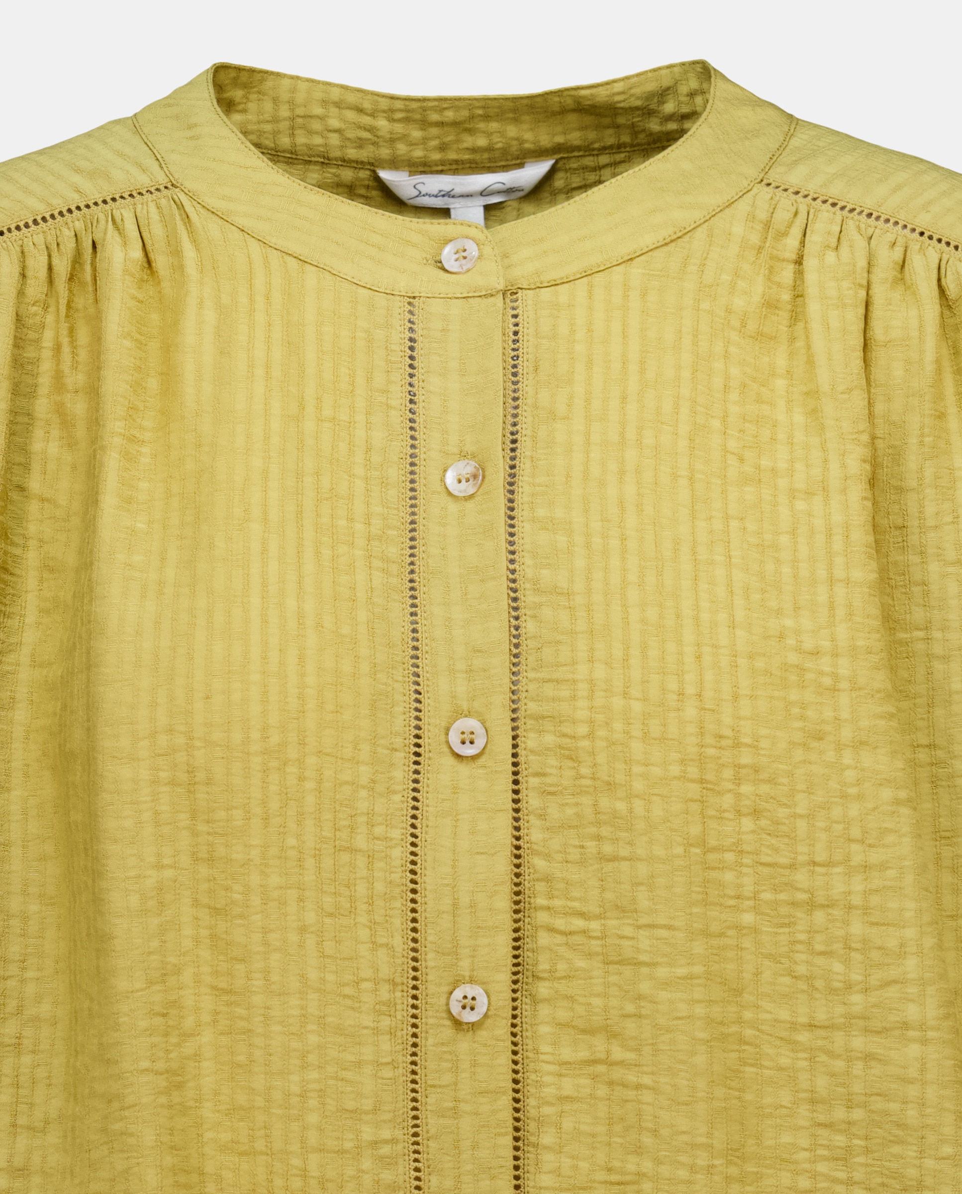 Blusa Lisa de Manga Comprida Verde-5