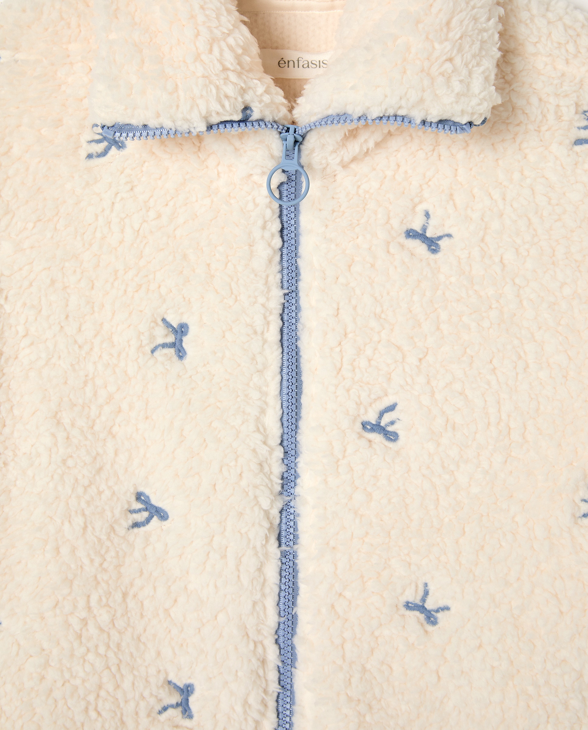 Robe com fecho-éclair Azul-5