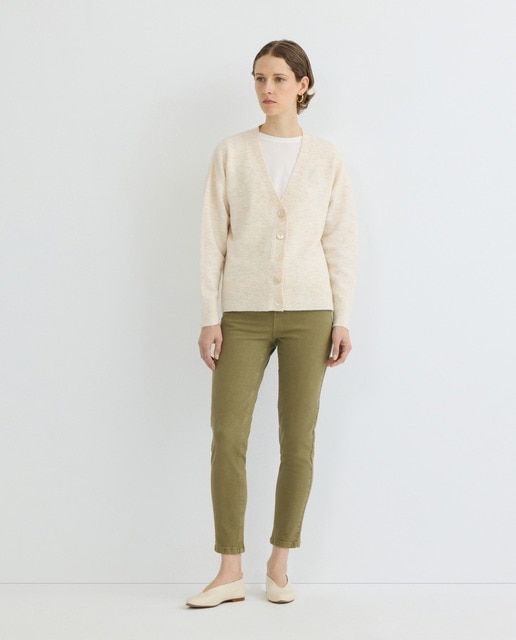 Imagen 0 de Pantalón skinny de sarga de mujer