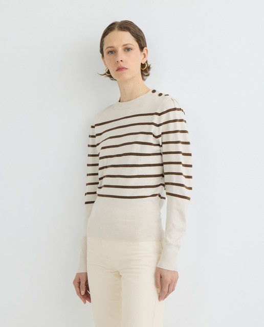 Imagen 0 de Jersey de mujer cuello caja con botones en el hombro