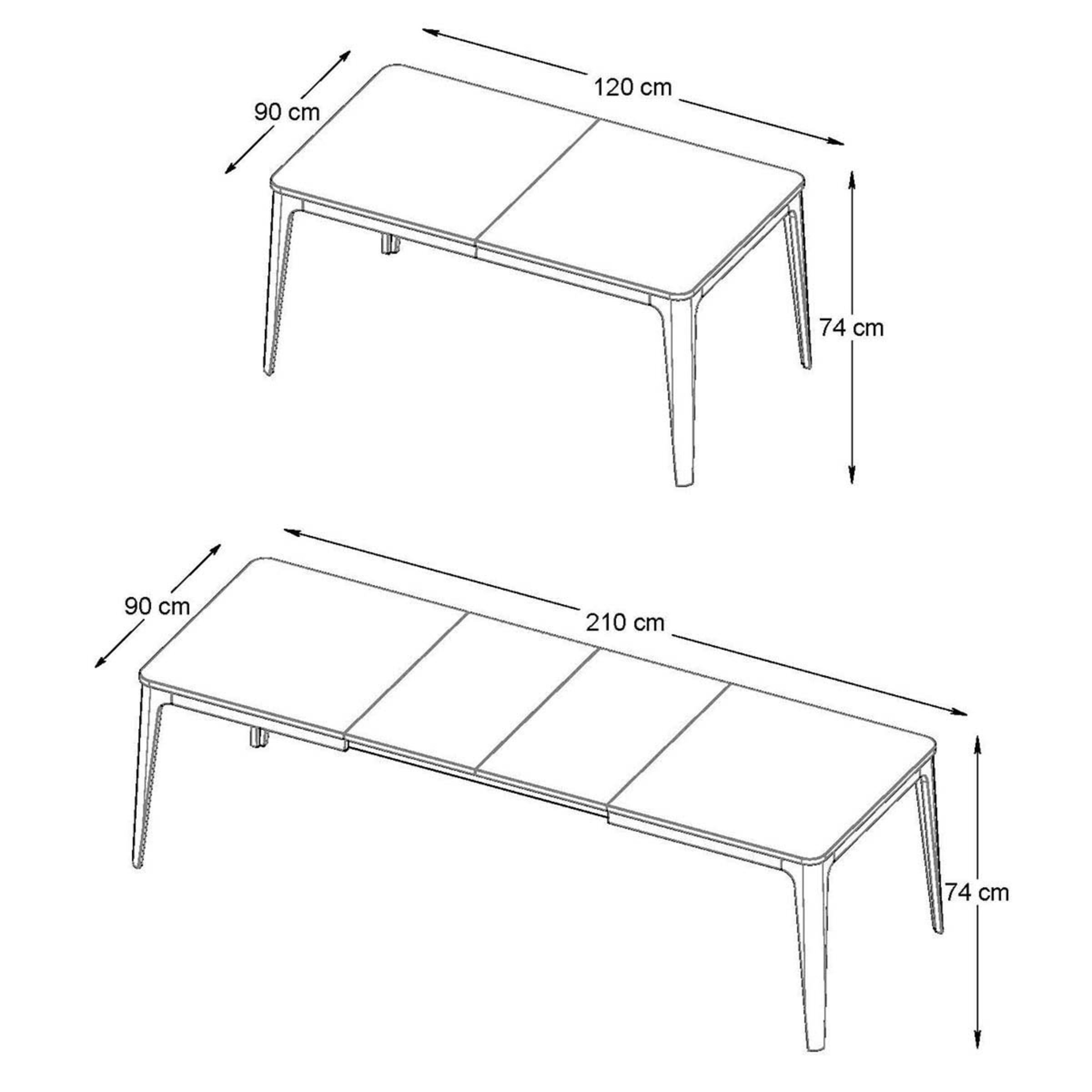 Mesa de Sala de Jantar Extensível de Carvalho Babylon Room Natural-7