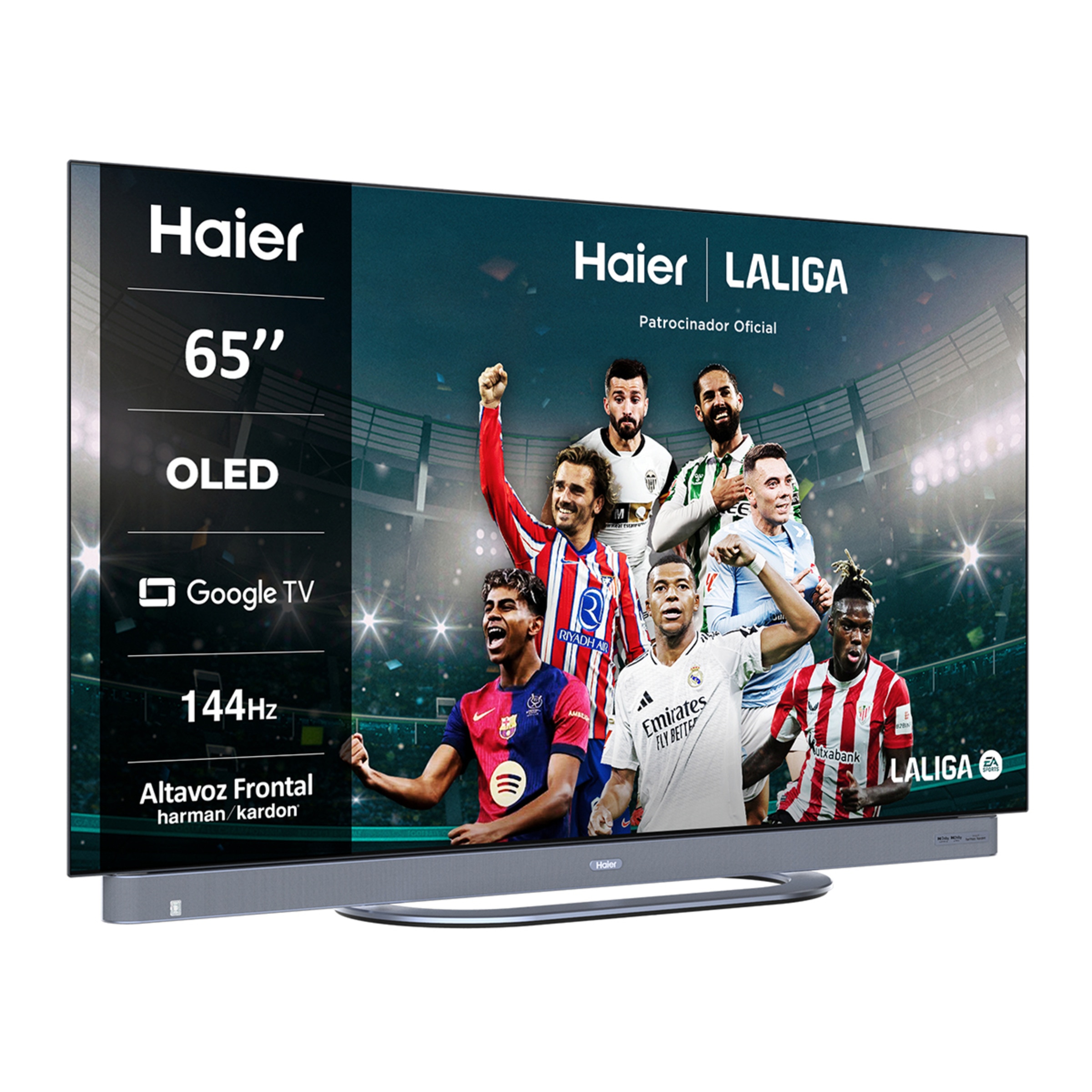 TV OLED 165 cm (65") Haier H65C95EUX UHD 4K, Smart Google TV, HDR10+, Dolby Vison, Dobly atmos con Harman Kardon, 144Hz Metálico-2