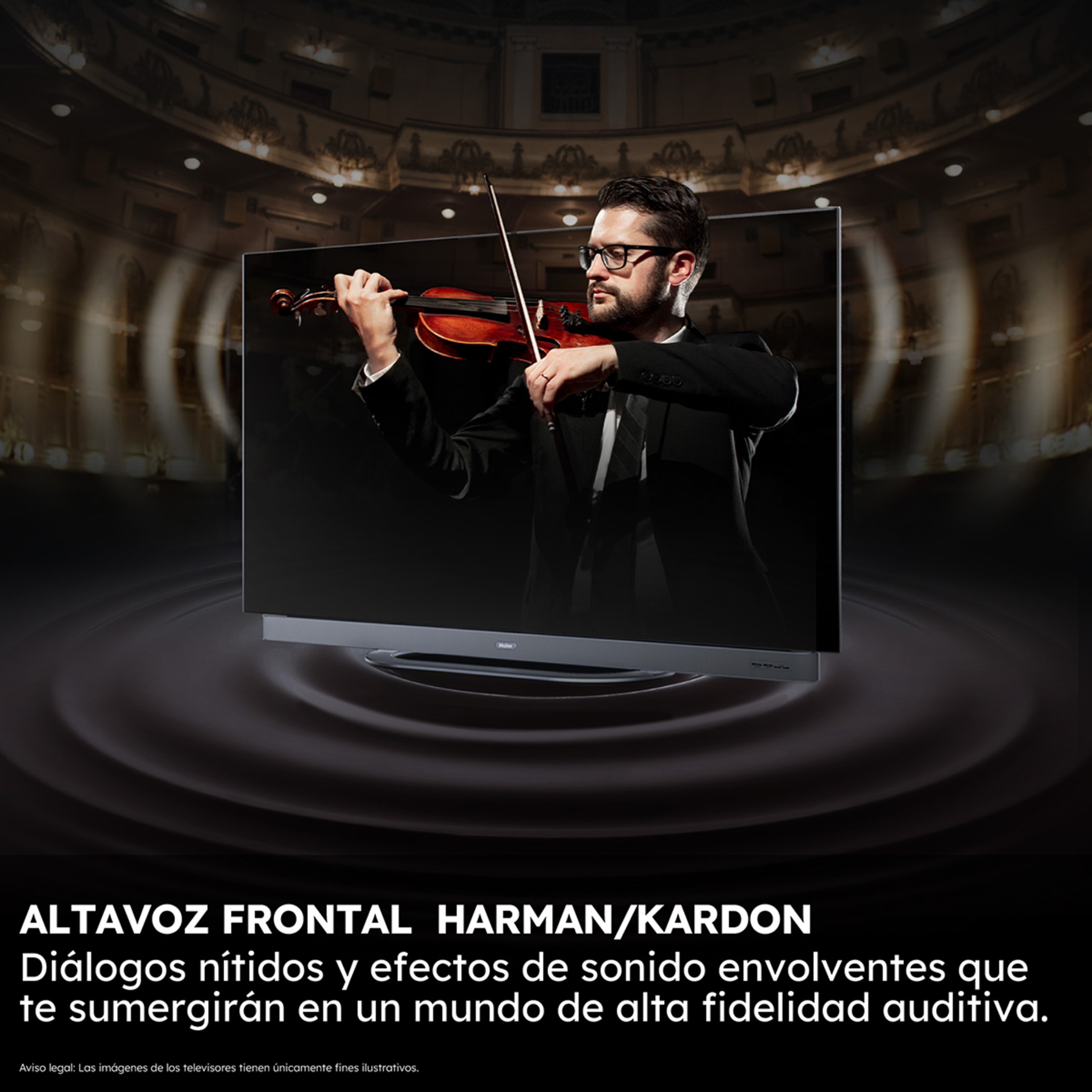 TV OLED 165 cm (65") Haier H65C95EUX UHD 4K, Smart Google TV, HDR10+, Dolby Vison, Dobly atmos con Harman Kardon, 144Hz Metálico-5