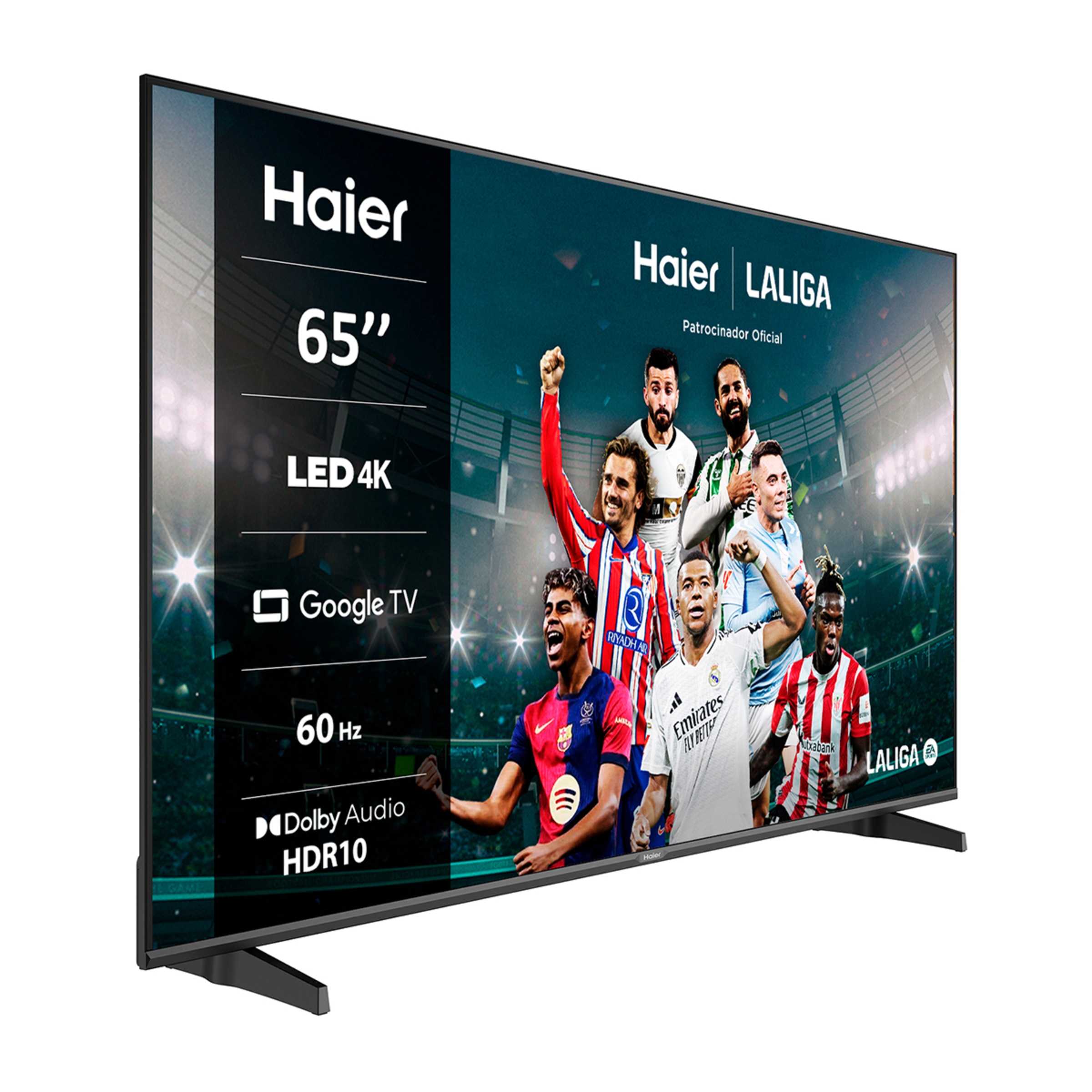 TV LED 165 cm (65") Haier H65K85FUX UHD 4K, Smart Google TV, HDR10, Dolby Audio Black-2