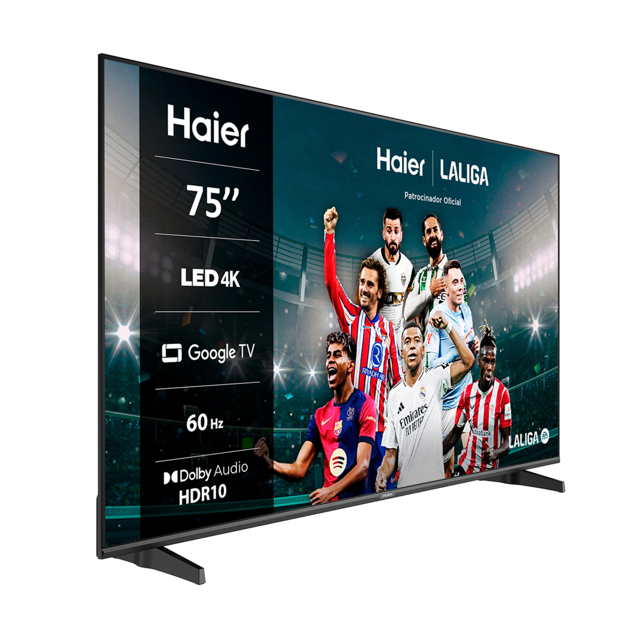 TV LED 189 cm (75") Haier H75K85FUX UHD 4K, Smart Google TV, HDR10, Dolby Audio Black-2