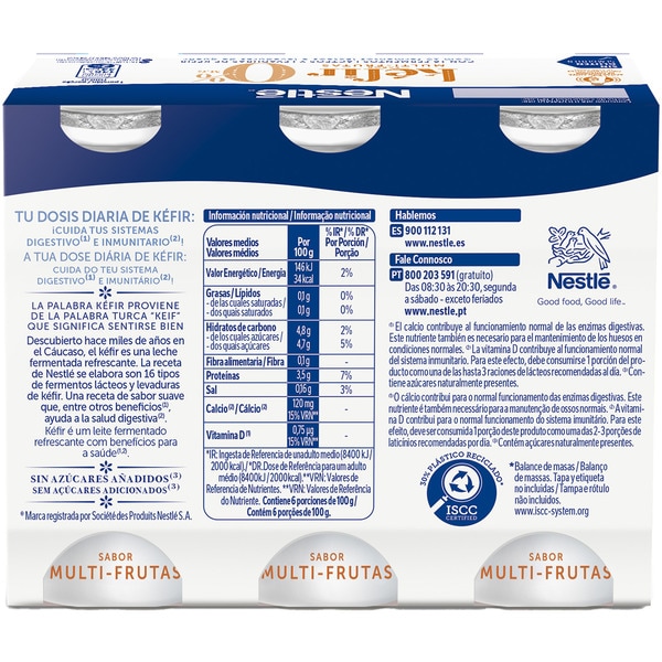 Multifruit flavour kefir 6-pack units 100 g