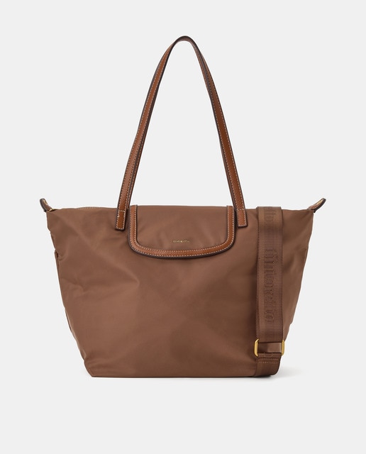 Imagen 0 de Bolso shopper de nylon con asa extraible