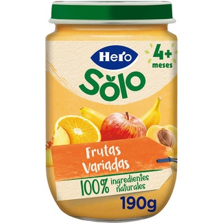 tarrito de frutas variadas desde 4 meses tarro 190 g - Hero Solo