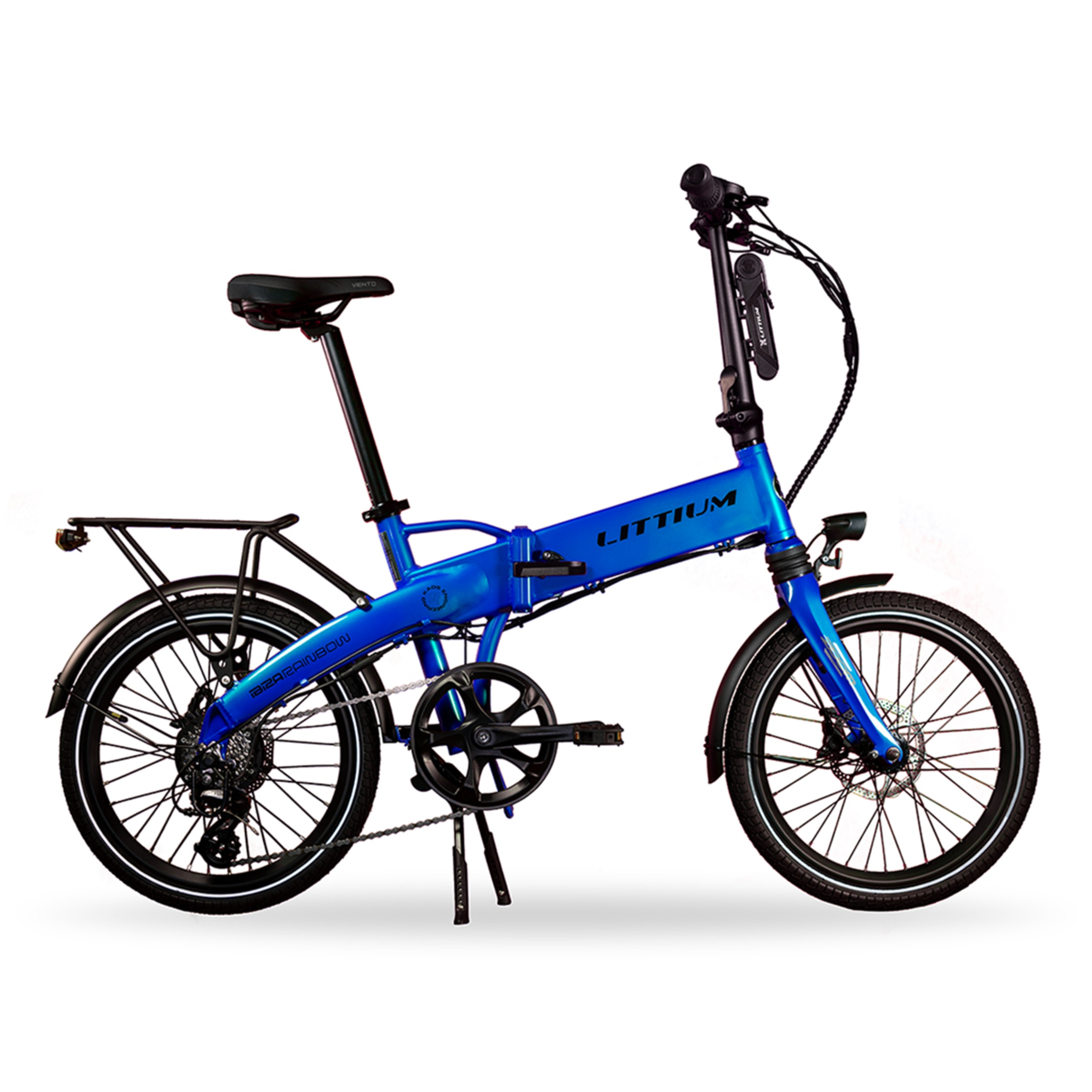 Bicicleta Elétrica Dobrável Ibiza Rainbow - Blue Marlin Azul-1