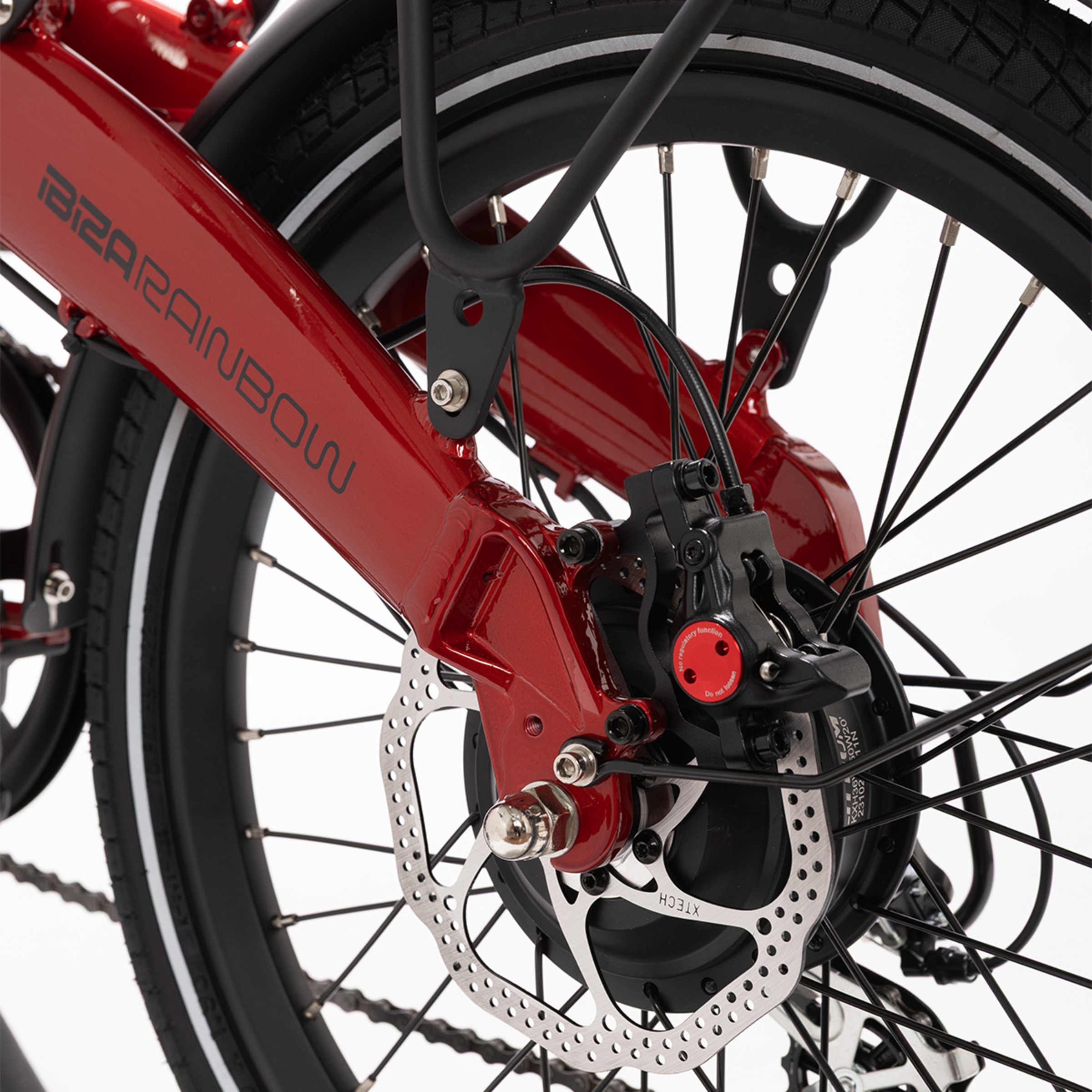 Bicicleta Elétrica Dobrável Ibiza Rainbow - Red Chili Vermelho-4