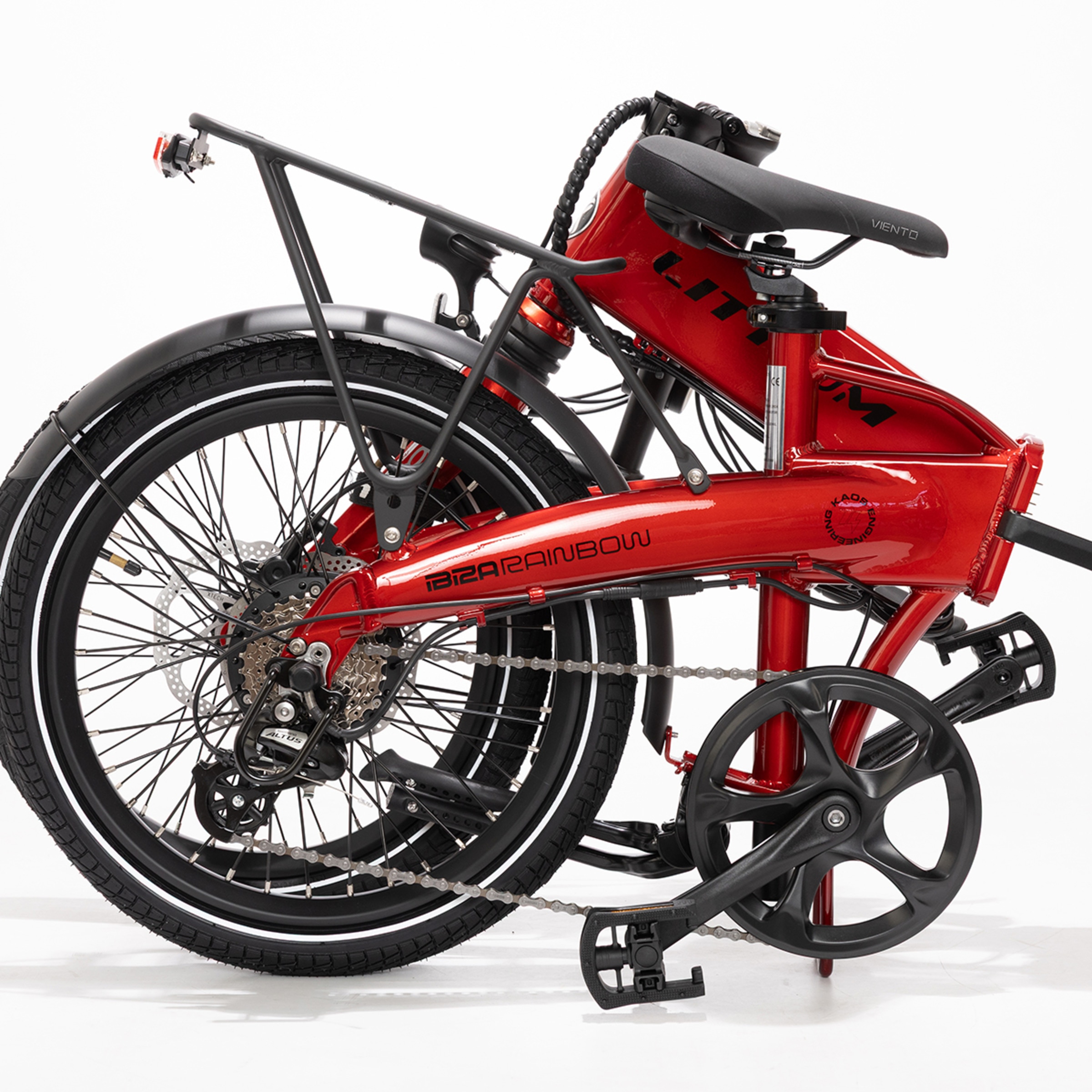 Bicicleta Elétrica Dobrável Ibiza Rainbow - Red Chili Vermelho-8