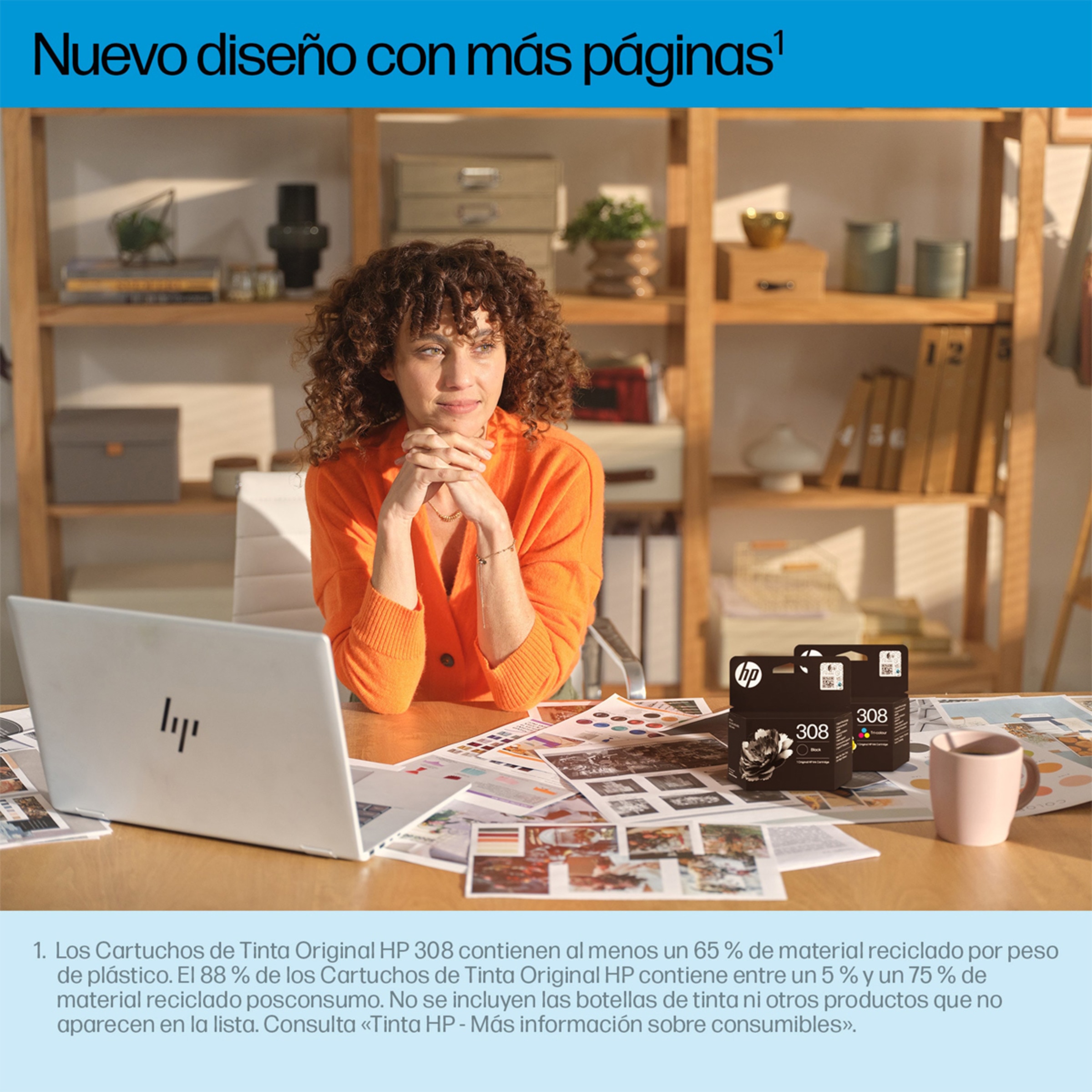 Tinteiro HP EvoMore 7FP22UE 308e - Preto 2