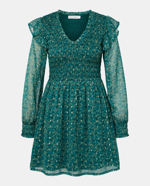 Imagem 0 de Vestido Curto de Manga Comprida com Estampado