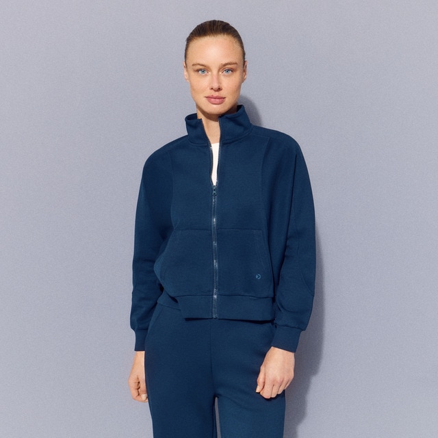 Imagem 0 de Sweatshirt Aberta de Viscose com Capuz Sportcasual de Mulher