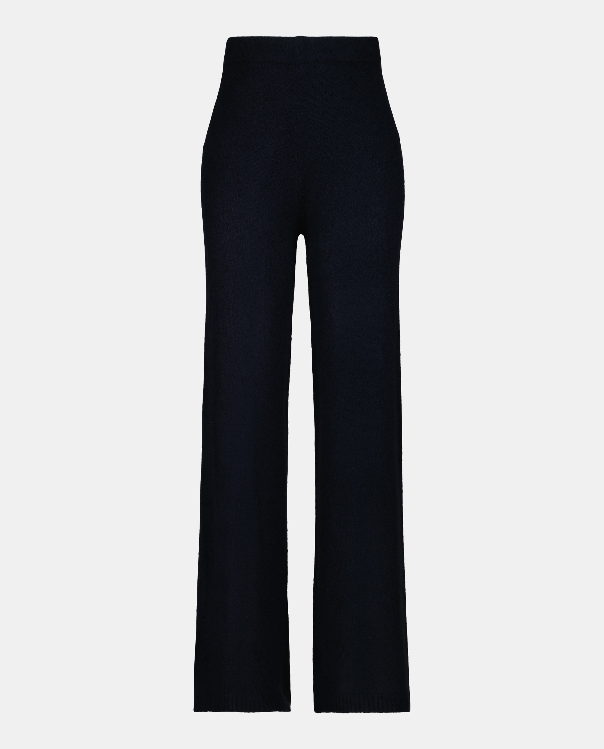 Calças de Tricot de Malha Grossa Azul-marinho-4