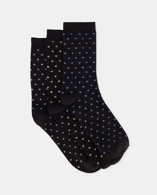 Imagem 0 de Pack de Três Pares de Meias com Estampado