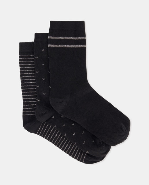 Imagem 0 de Pack de Três Pares de Meias com Estampados