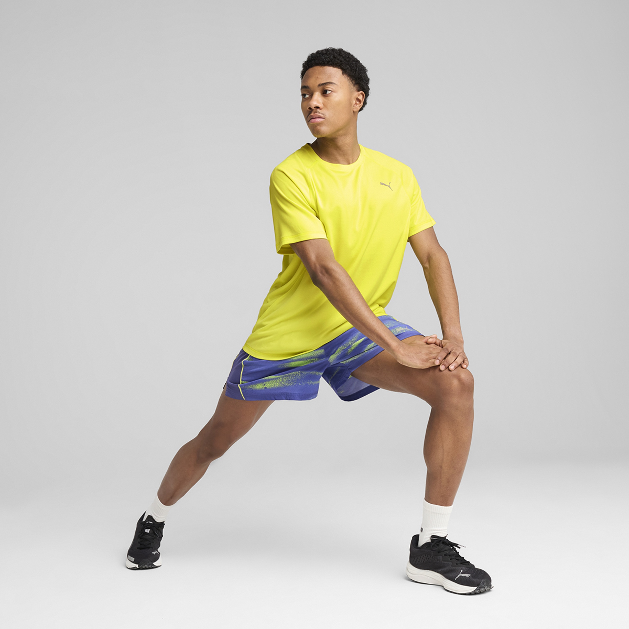T-shirt de Homem M Run Velocity Tee (POLY) Amarelo-3