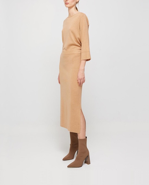 Imagen 0 de Falda de mujer corte tubo punto milano