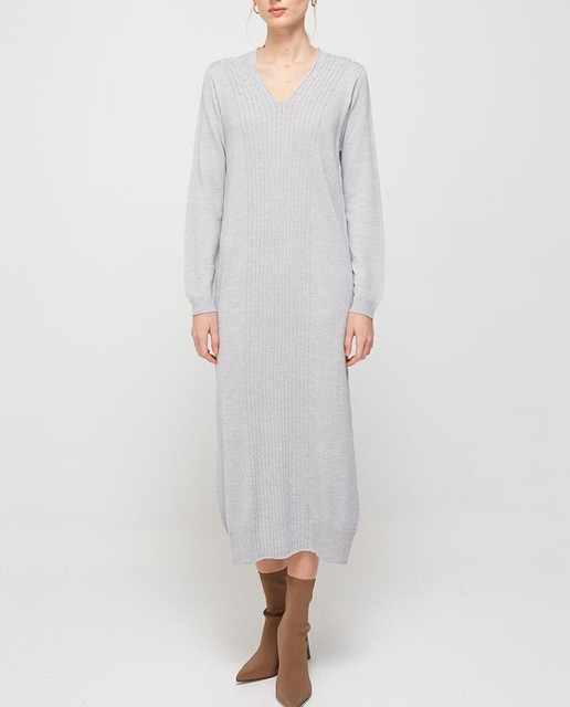 Imagen 0 de Vestido de mujer trenzado cuello pico